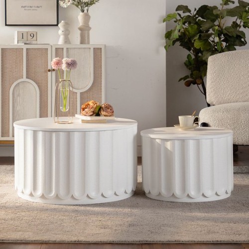 Cream white round lift off - white,