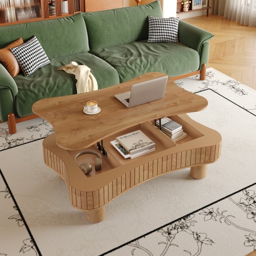 Lift top coffee table - coffee, with
