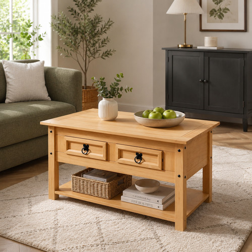 Coffee table solid pine - table,