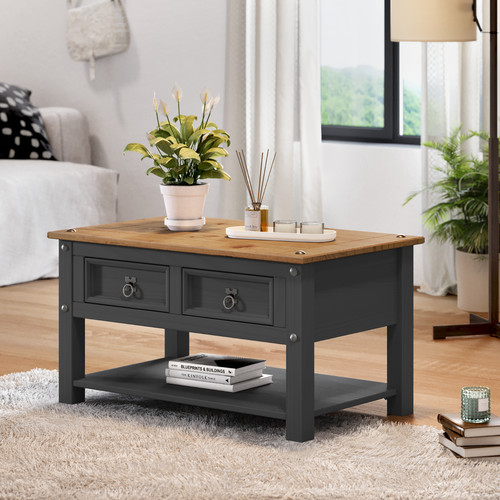 Corona coffee table - table, charcoal